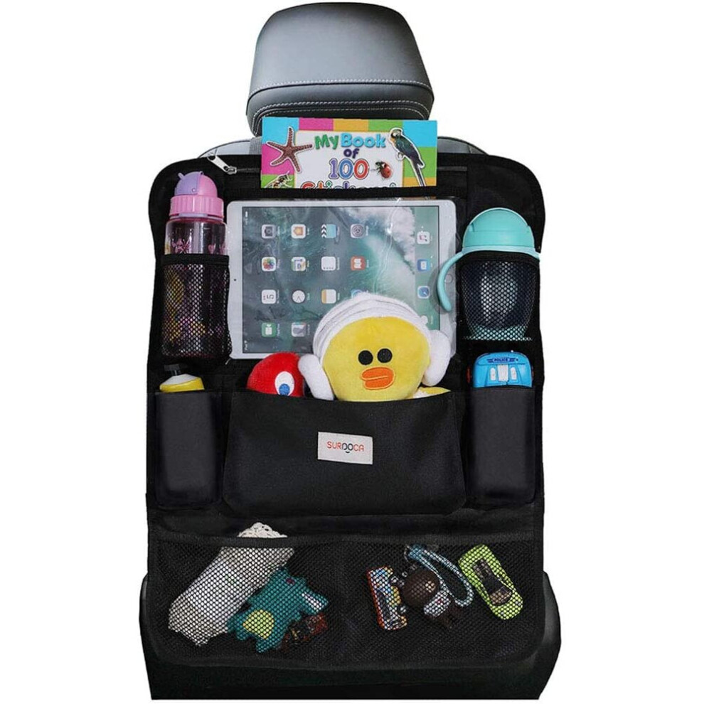 Car Organiser Car Seat Organiser - Surdoca 4Th Generation Enhanced Car Organiser Back Seat For Up To 10.5 Ipad, 9 Pockets, Kids Toy Storage, 776433388618