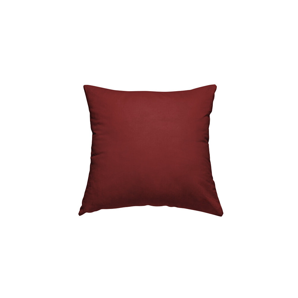 (Rectangle) Suede Fabric Soft Red Plain Cushions Piped Finish Handmade To Order-image-OPC-P7FBHJH-NEW