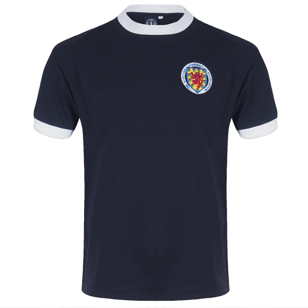 (Navy Blue 1967 No.10, 2XL) Scotland Official Gift Mens Retro 1967 / 1978 World Cup Football Kit Shirt Navy