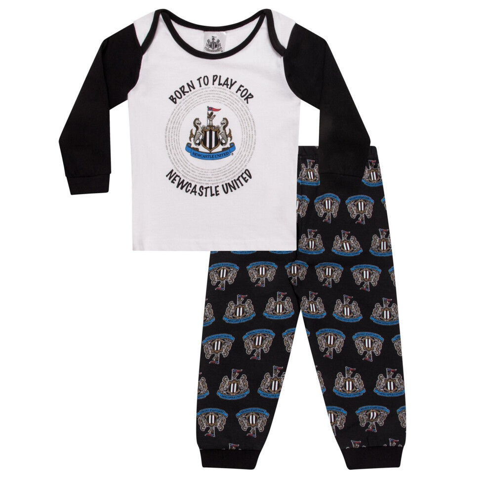 (18-24 Months) Newcastle United Baby Pyjamas Long Boys Kids Official Football Gift