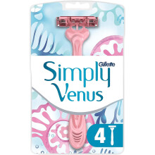 Gillette Simply Venus3 Diposable Razor for Women, Pack of 4 Razors