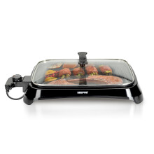 Geepas 1600W Smokeless Electric BBQ Grill 2-in-1 Grill & Hot Plate - Indoor/Outdoor, GBG63040