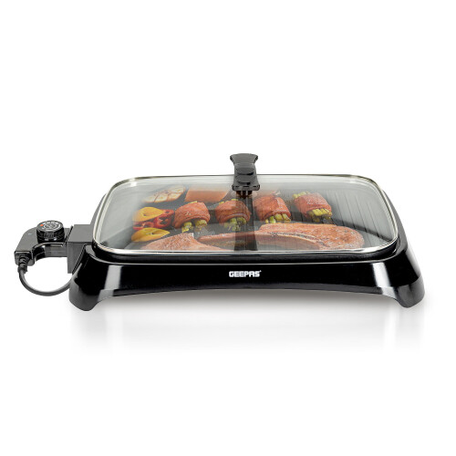 Geepas 1600W Smokeless Electric BBQ Grill 2-in-1 Grill & Hot Plate - Indoor/Outdoor, GBG63040