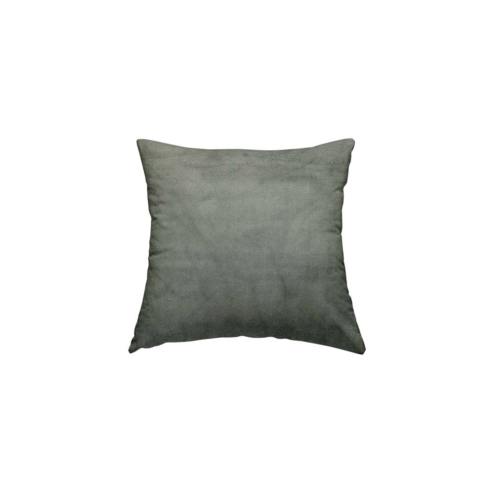 (Small) Chenille Fabric Deep Pile Grey Plain Cushions Piped Finish Handmade To Order-image-OPC-P7FH6FC-NEW
