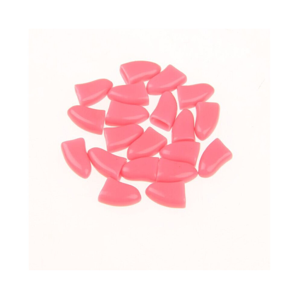 (Pink, 2XL) 20pcs Pet Dog Cat Nail Caps Claw Paws Protect