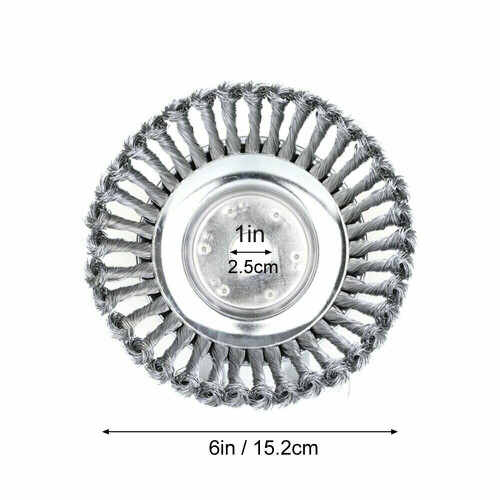 8 Inch Grass Strimmer Head Trimmer Brush Solid Steel Wire Wheel Garden 1