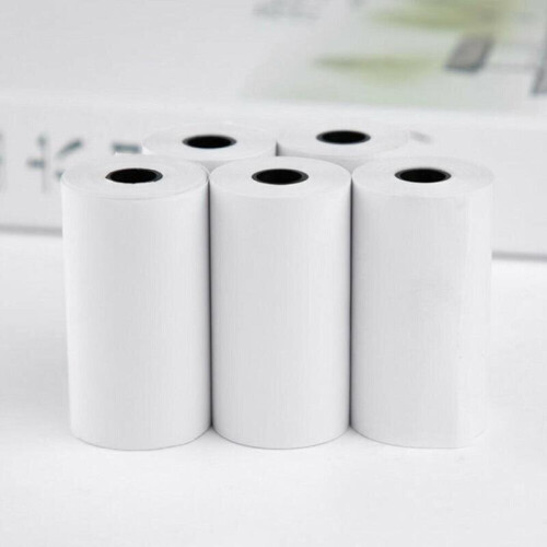 (Type) White Kid Camera Wood Thermal Paper Instant Print Replacement Part.