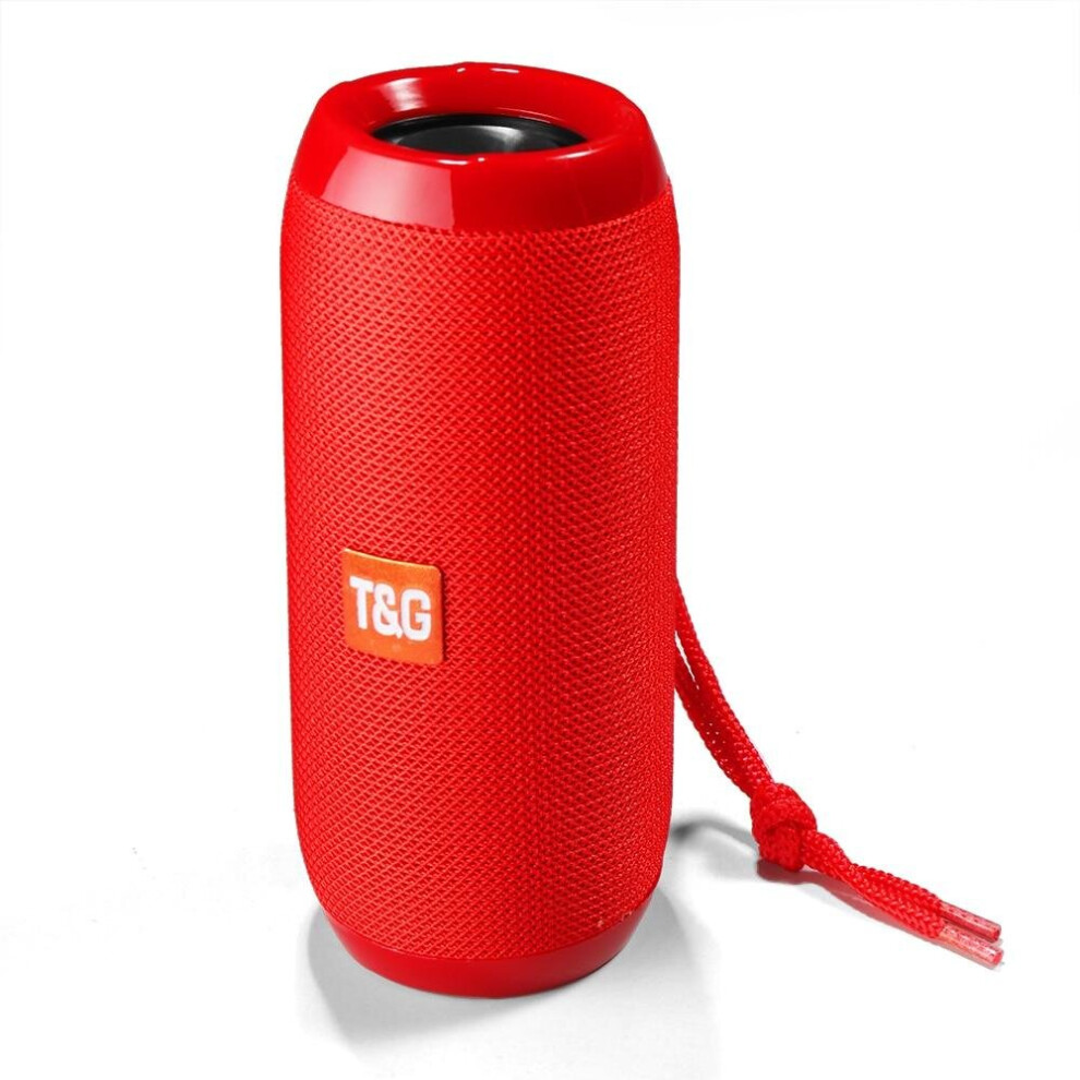 (Tg117 China) ,Bluetooth Speaker, Wireless Bass Column Portable Speakers, Waterproof, Outdoor, Loudspeaker, Sound Box Red 3503942790154