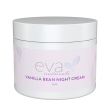 Vanilla Bean Night Cream by Eva Naturals (2 oz) - Best Anti-Aging Night Cream Boosts Collagen and Hydrates Complexion - Helps Protect against Damage a