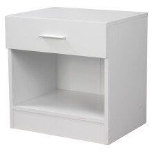 (White) Orlando 1 Drawer Kids Bedside Cabinet Side Table