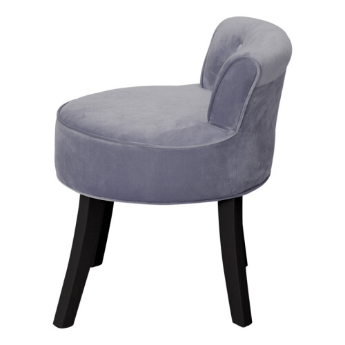 Living And Home (Light Grey) Velvet Dressing Table Chair Vanity Stool Piano Stools 2