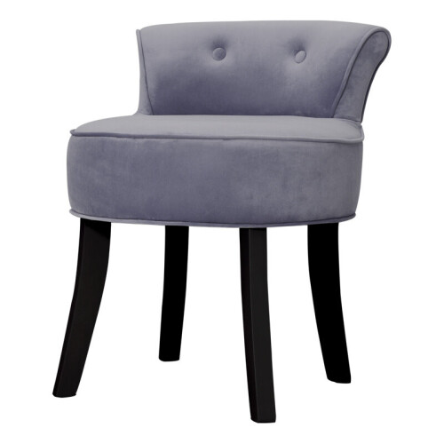 Living And Home (Light Grey) Velvet Dressing Table Chair Vanity Stool Piano Stools 1