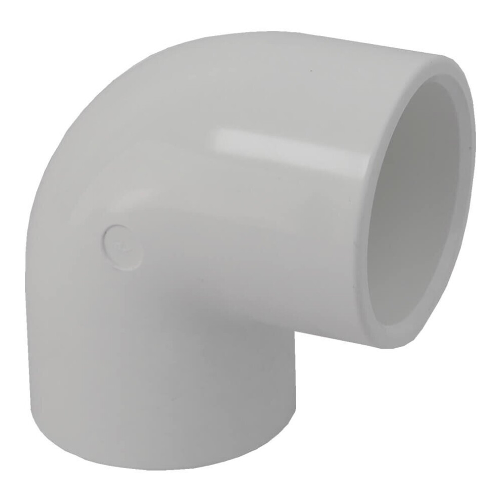 Plastica 2In 90 Deg Elbow P P White Pack Of 10 5055672100539