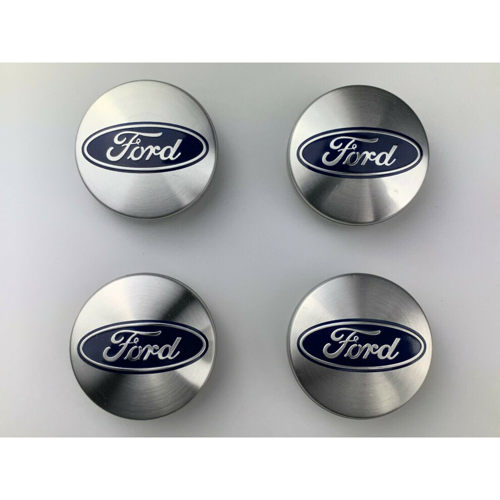 Ford Alloy Wheel Centre Caps Silver 54Mm Mondeo Focus Fiesta Kuga X4