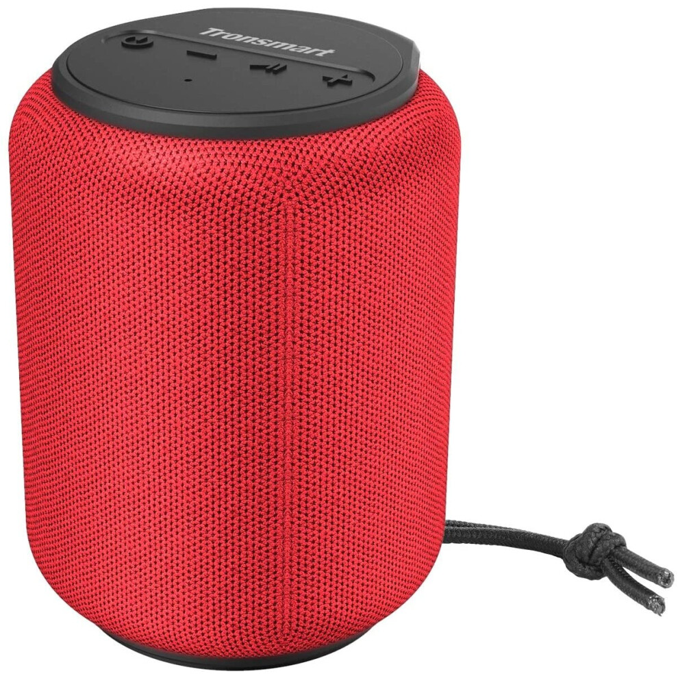 (Red) Bluetooth speakers 5.0, Tronsmart T6 Mini 15W Wireless Portable Outdoor Speaker with 24 Hrs Playtime, 360Â° TWS Stereo Sound, Extra Bass