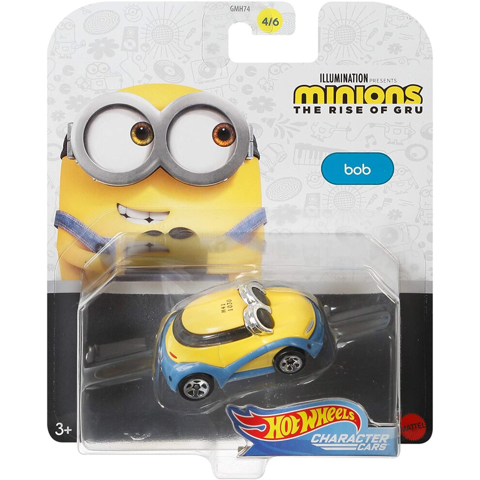 Hot Wheels Character Cars Minions The Rise of Gru Bob 1:64th Scale DieCast Vehicle 4/6