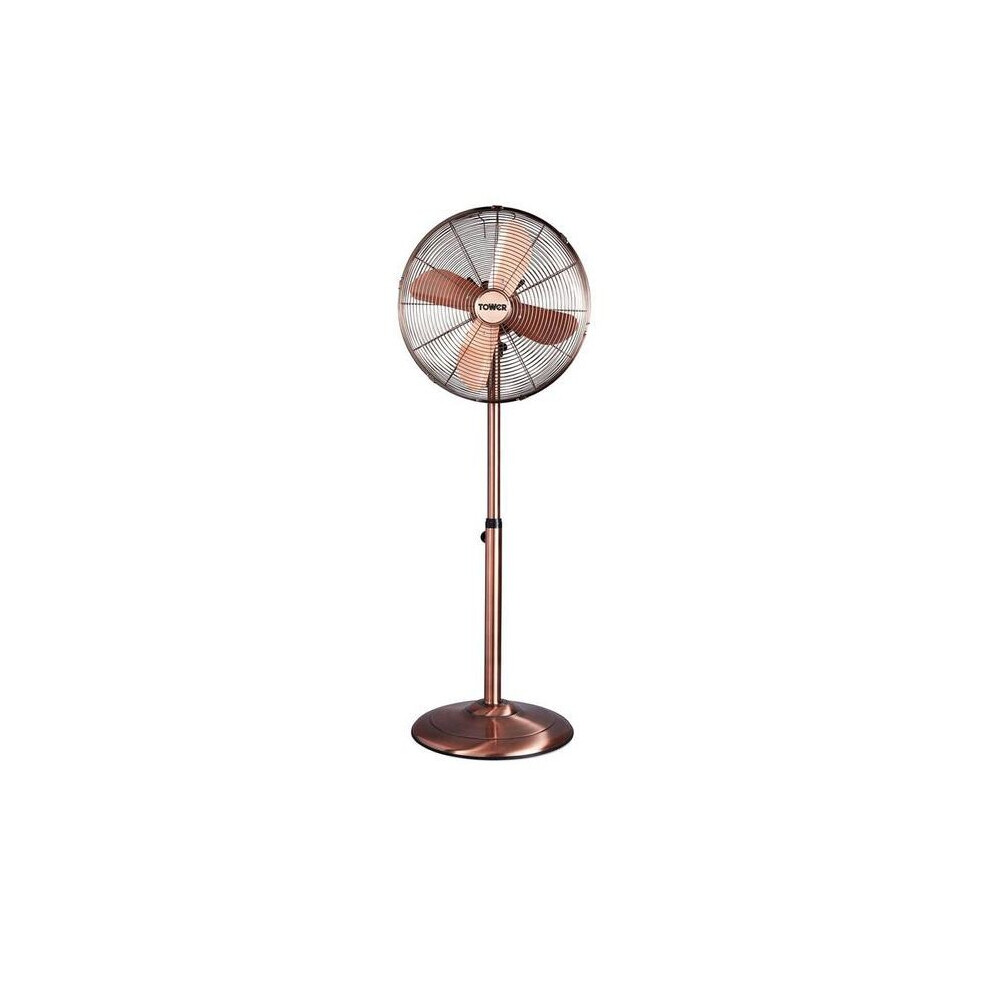 Tower T637000C 16 Inch Metal Pedestal Fan, Copper