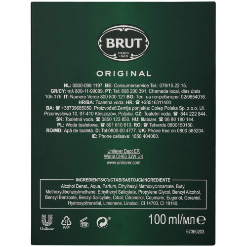 Brut Brut Original Eau De Toilette Spray, 100 ml 2