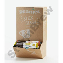 100 Beanies Mixed Blends; Instant Flavoured Coffee Sticks Sachets Dispensing Box