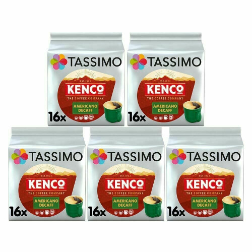 Tassimo Tassimo Kenco Americano Decaf Coffee Pods, Pack Of 5, 80 Drinks