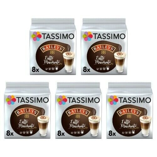 Tassimo Baileys Latte Macchiato Coffee Pods, Pack Of 5, 40 Drinks