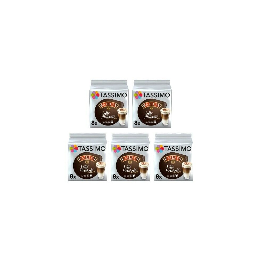 Tassimo Baileys Latte Macchiato Coffee Pods, Pack Of 5, 40 Drinks