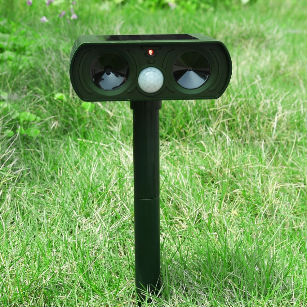 Ultrasonic Solar Power Pest Animal Repeller Garden Bat Cat Dog Foxes-image-OPC-P7FPHZC-NEW