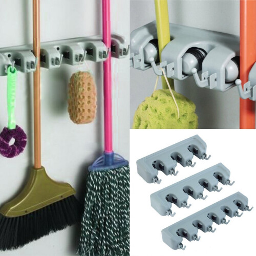 David Beckham Fragrances Wall Mounted Mop Organizer Holder Brush Broom Hanger Storage Rack Kitchen Tool 1