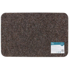 Delta Ribbed Lightweight Indoor Entrance Door Mat, Brown, 40 x 60 cm