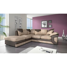 (Brown/Beige, Corner(Left Arm)) Modern New Dino Corner and 3+2 Seater Sofa