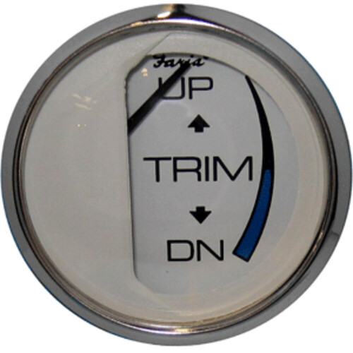 Faria Chesapeake White Ss 2" Trim Gauge Merc Mariner