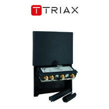 Triax TFC FM/DAB/UHF Masthead TV Aerial Combiner, Through Line Power, Gold F-Connectors (370683)
