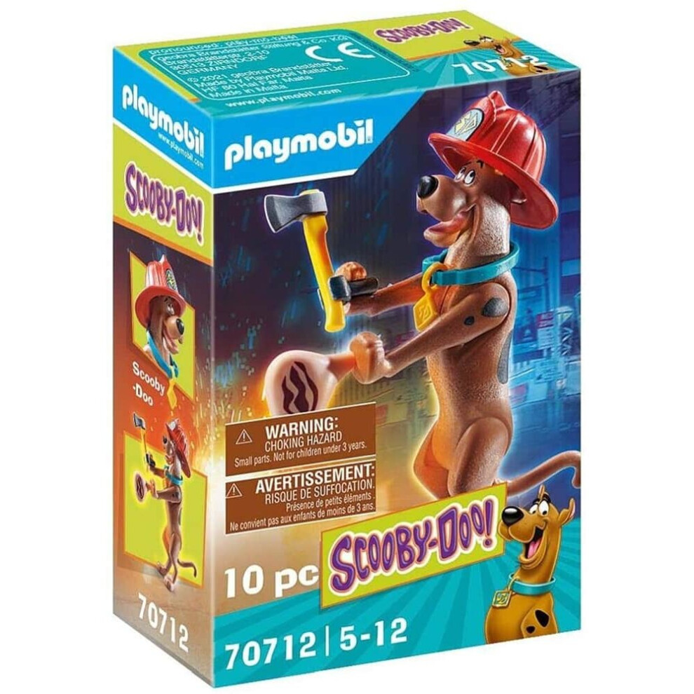 Playmobil Multicolour Scooby-Doo! Collectible Firefighter Figure Playset