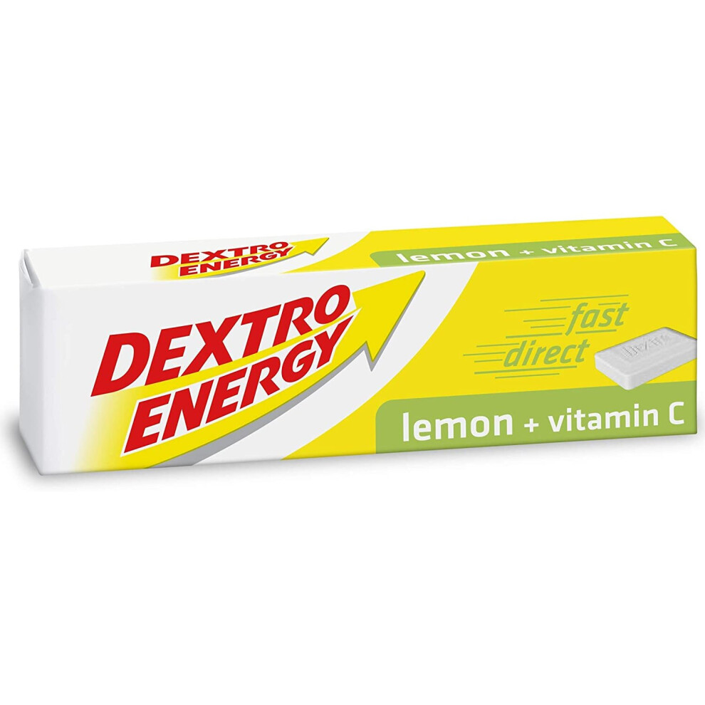 Dextro Energy Lemon Glucose Tablets With Vitamin C, 47 G, 24 Packs, Energy Tablets, For A Quick Burst Of Glucose 47G
