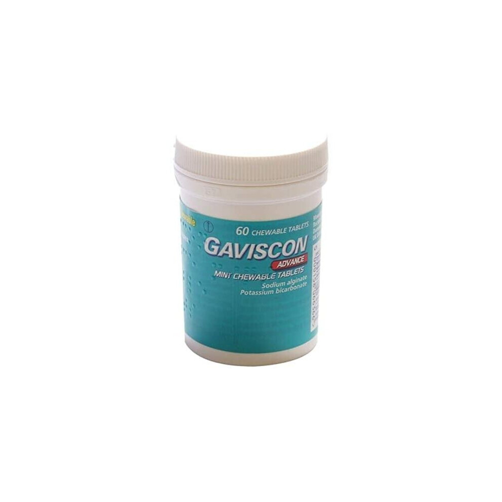 Gaviscon Advance Mint Chewable Tablets 60 Pack (Mint)