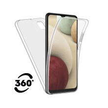 For Samsung Galaxy A12 Case 360 Full Protection Front And Back Transparent Cover