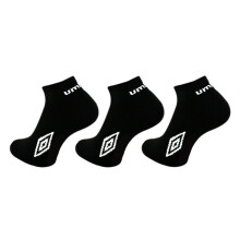 (Black, Pack of 6) Umbro Men's Trainer Socks Sports Gym Cotton Rich UK Size 6-11 100% Original