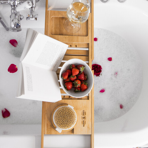 Extendable Bamboo Bath Caddy | M&W 2