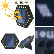 (Cool White) Solar Powered 24LEDs Buried LED Light Underground Wall Lamp Outdoor Path Way Decor