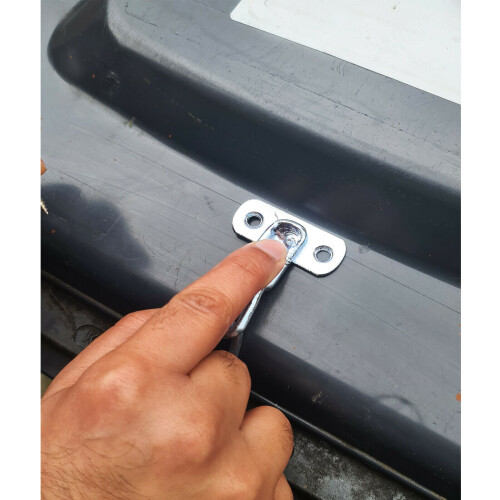 Wheelie Bin Lid Chain Lock-Easily Fitted with Padlock Stop FLY TIP 2