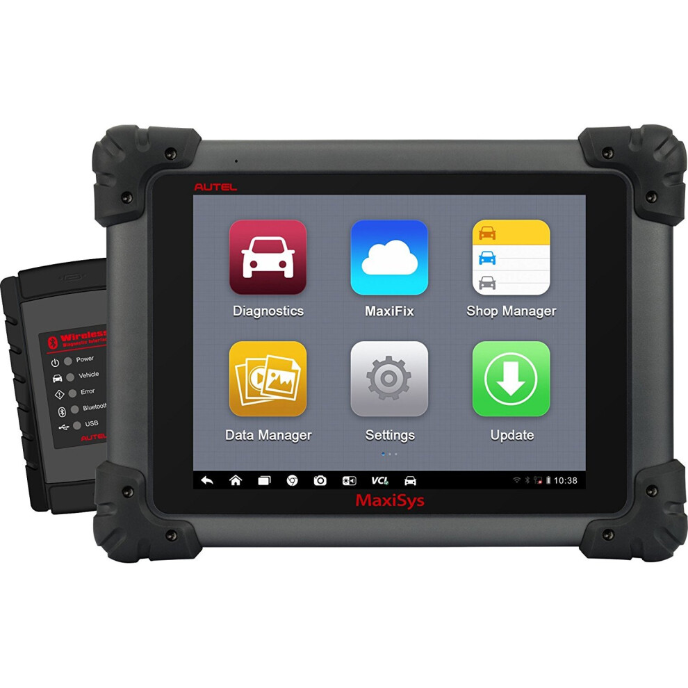 Autel Maxisys MS908 OBD2 Scanner Car Diagnostic Tool with Advanced ECU Coding Key Programming & 1 Year Free Update