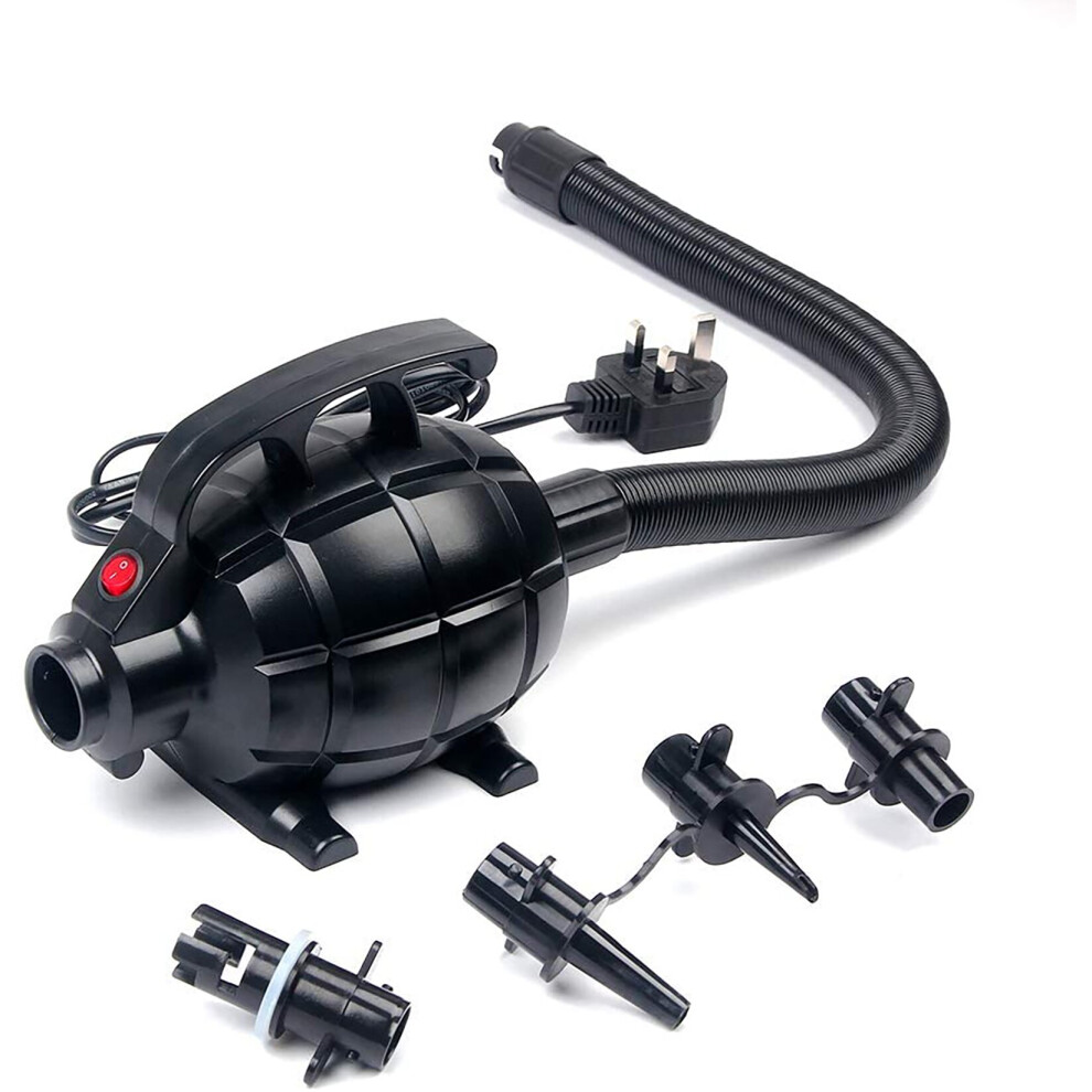 500W Electric Air Pump for Air Bed Mattress Inflatables Paddling Pool w/ 4 Nozzle