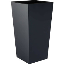 Large 50cm Tall Square Black Planter Plant Pot Indoor & Outdoor Planter