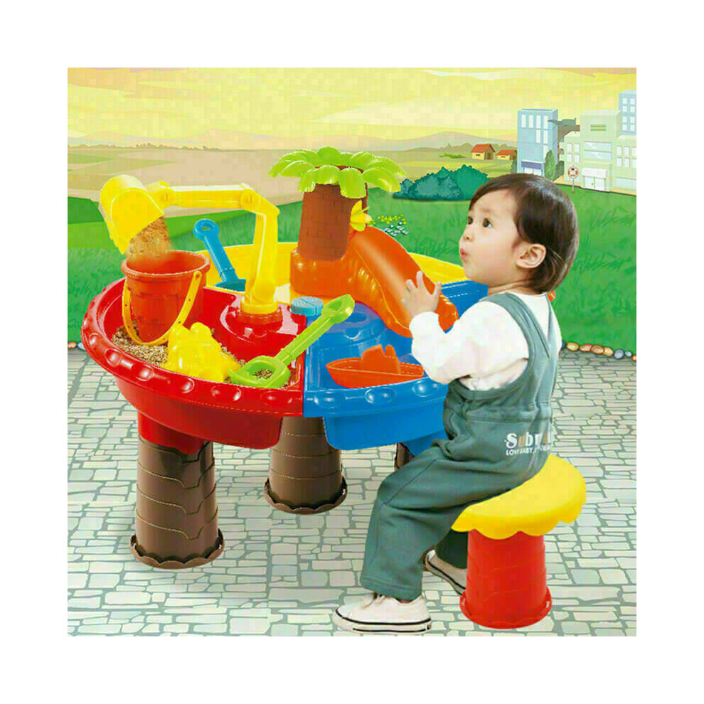 (A) KIDS CHILDRENS SAND AND WATER TABLE SANDPIT OUTDOOR GARDEN TOYS