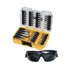 Dewalt 47pc Screwdriver Bit Set With Safety Glasses In Tough Case
