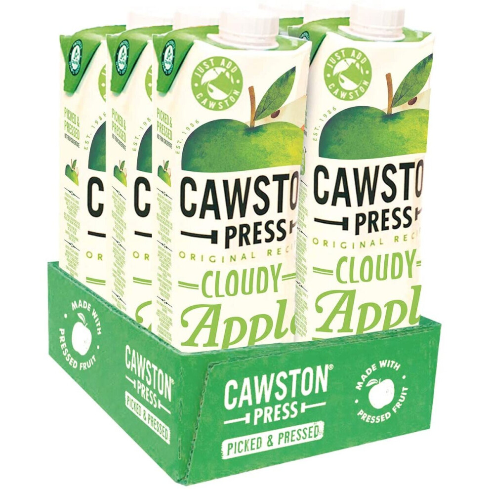 Cawston Press Cloudy Apple Pressed Juice, 1 l, Pack of 6