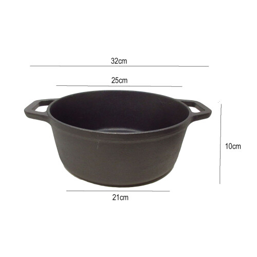 Vintage Gourmet Cast Iron Dutch Oven Casserole Dish 2