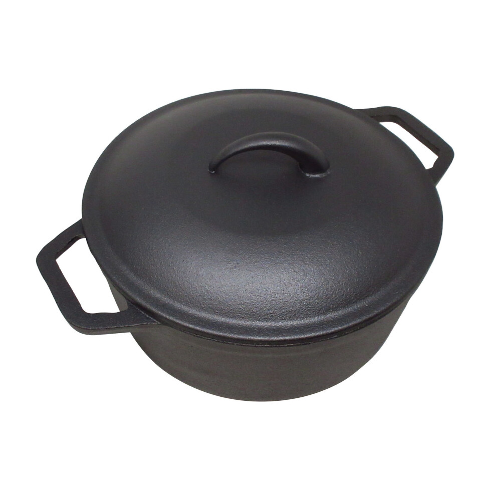 The Vintage Gourmet Vintage Gourmet Cast Iron Dutch Oven Casserole Dish