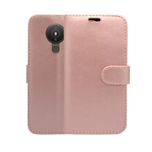 (Rose Gold) For Nokia 1.4 Case Wallet Flip PU Leather Kickstand Card Holder Phone Cover