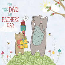 Thanks Dad Father's Day Forest Friends Greeting Card Cute Bear Greetings Cards